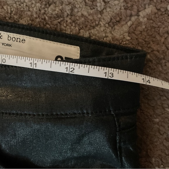 NWT rag & bone faux leather high rise ankle flare size. 27 - Picture 13 of 13